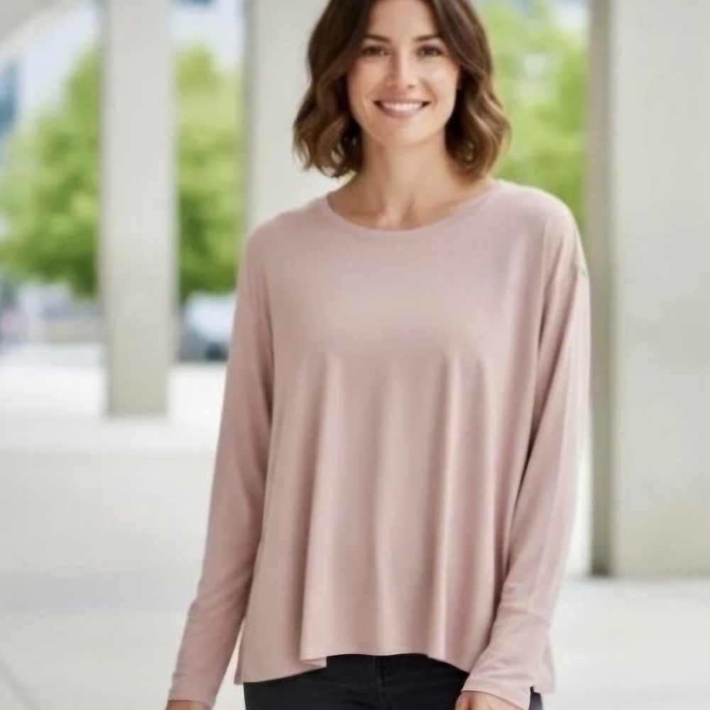lululemon athletica Modal Relaxed Fit Lounge Long Sleeve Misty Shell NWT Sz 12